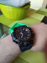 Reloj pulsera militar de hombre resistente al agua 50 m, reloj LED de cuarzo deportivo hombre, reloj deportivo para hombre 1545 S Shock