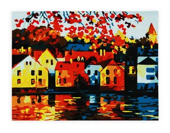 

Painting by numbers on canvas 40x50 cm "autumn landscape" Red Cat B218