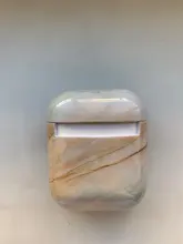 Funda protectora de mármol para Airpods, funda protectora dura para AirPods 1 y 2, caja de carga