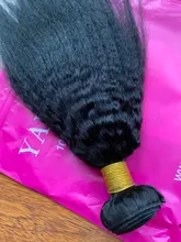 Rizado rizado mechones 100% mechones de cabello humano postizo mechones no Remy Yaki grueso de la armadura del pelo recto 3/4 Pc/lote manojos de pelo barato mechones