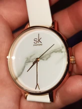 Strap Watch Marble Dial Reloj Fashion Women Shengke SK Female Top-Brand Casual Mujer