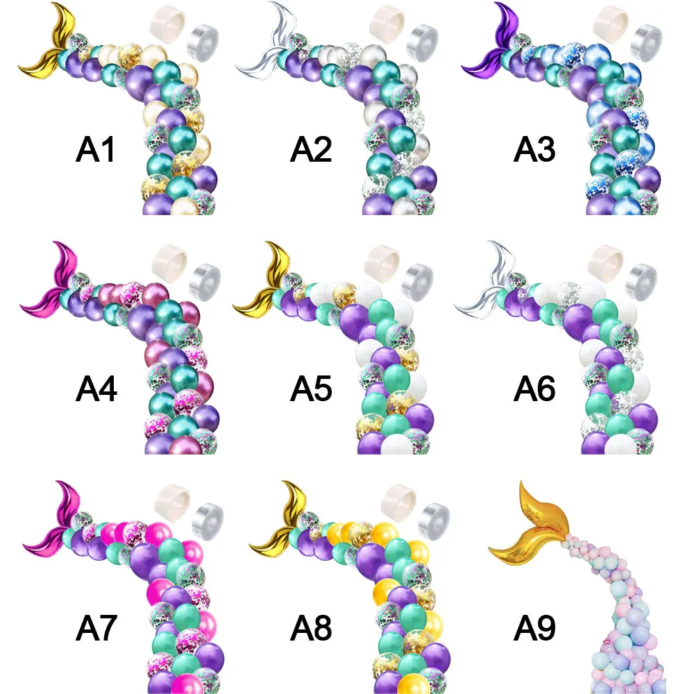 42/шт воздушный шар цепь набор хвост русалки стиль латексные шары Романтическая свадьба детский душ День рождения праздничные украшения: воздушные шары