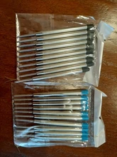 JESJELIU-repuesto para bolígrafo fino relleno con tinta lisa, 10 Uds., venta al por mayor, 0,5mm, piezas de llenado medio