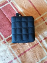 Billeteras cortas de piel sintética para mujer, carteras a cuadros, tarjetero de nobuk, cartera pequeña con cremallera, monedero
