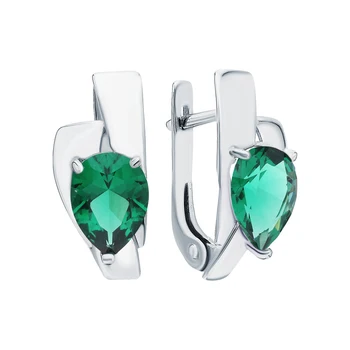 

Silver earrings with nanocrystal sunlight sample 925