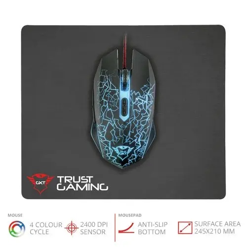 Игровой набор 22736 Trust GXT 783 мышь+коврик