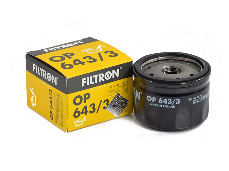 Масляный фильтр FILTRON OP643/3 Рено Логан Сандеро Дастер Лада Ларгус Ниссан Альмеро OEM