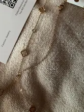 JeeMango de acero inoxidable Flor de cristal CZ colgante de planta pulseras para las mujeres cadena de oro rosa y pulsera de enlace pulsera JB19114