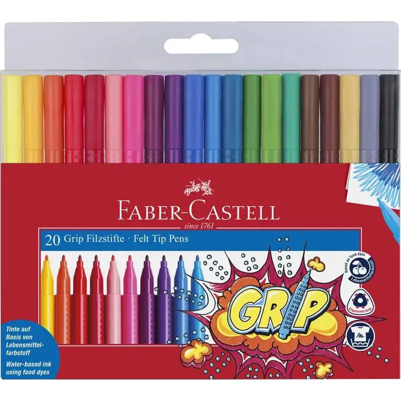 Markers Faber-Castell grip 20 colors 155320 1197895 | Канцтовары для офиса и дома