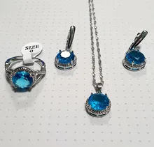 Conjunto de joyería de boda de plata 2020 para mujer, aretes y collar colgantes de circonita negra, conjunto de 3 piezas, disfraz de moda, novedad de 925