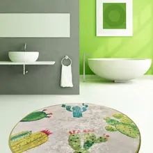 Коврик для ванной | коврик для ванной нескользящие Противоскользящие коврики кактус Djt диаметр 100 см