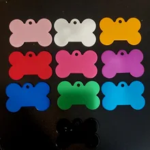 Puppy-Tag Name-Number-Tags Engraving Dog-Id-Tag Pet-Dog Collars-Bone Anodizing Customized
