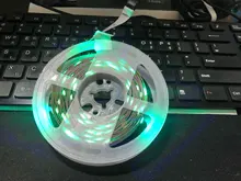 Tira de Luces LED de 5V, lámpara de luz de fondo Flexible USB 5050 RGB, cinta de diodos, teléfono, Bluetooth, aplicación de fondo para habitación, 1-30M