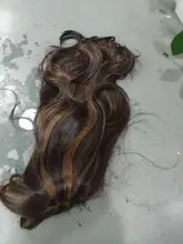 ALAN EATON-Peluca de cabello sintético para mujer afroamericana, cabellera artificial largo ondulado con flequillo, color negro, marrón y dorado, resistente al calor