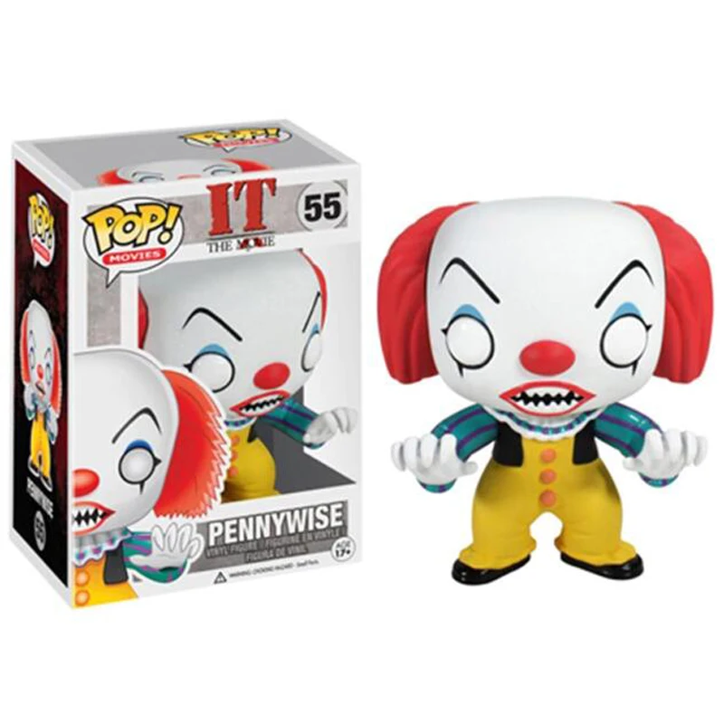 Funko Pop Horror Movies фигурка детская игра Чаки это-Pennywise игрушки 10 см - Цвет: 55 With Box