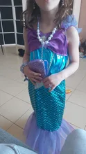 Vestido de sirena Ariel para niña, disfraces de Cosplay para niña pequeña, conjuntos de vestido de sirena, ropa de Halloween para niños