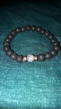Pulsera de cuentas estilo tibetano para hombre, brazalete de abalorios, piedra de luna, diseño lava, buda, budista, chacras