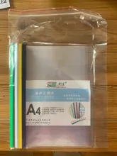 FFFAS-Carpeta de barra de dibujo transparente, carpeta de archivador de hoja gruesa, Clip de barra de plástico, 5 piezas