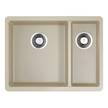 Мойка для кухни Omoikiri Kata 55-2-U-SA Artgranit(Бежевый, искусственный гранит, встраиваемая, перелив, ударопрочная