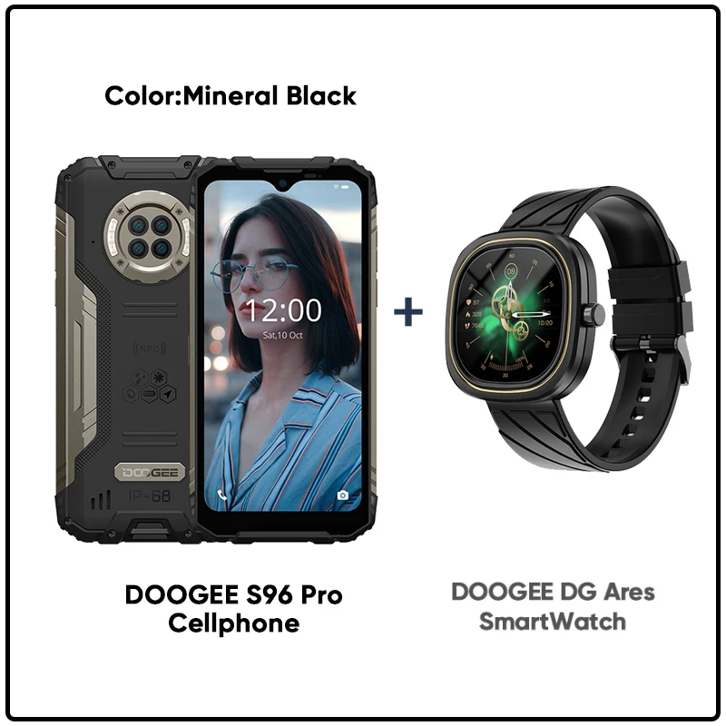 android cell phones for sale DOOGEE S96 Pro mobile phone Smartphone 48MP Round Quad Camera 20MP Infrared Night Vision Helio G90 Octa Core 8GB+128GB 6350mAh 3g android phones Android Phones