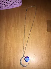 Collar de 12 Constelaciones signos del zodiaco cabujón de cristal pendiente de luna creciente cadena de clavícula collar de regalo de cumpleaños para mujer