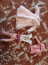 1 Pcs Handmade High Quality Doll Coat Dress Fur Clothes for Barbie Doll Winter Wear Leopard