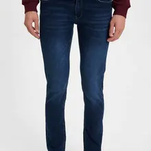 DeFacto мужские вымытые Осенние Синие джинсы, мужские джинсы, Мужские повседневные Прямые джинсы со средней талией, Trousers-L1840AZ19AU