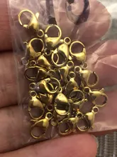 20 unids/lote cierres de langosta de acero inoxidable de la joyería encontrar cierre ganchos para Diy collar y pulsera de cadena de 9/10/12/15MM