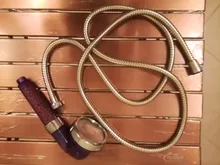 Shower-Hose Bathroom-Accessories Water-Pipe Soft Flexible Black 2m Chrome-Plating Rainfall