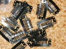 Clip para extensiones de cabello, 50 Uds., 3,2 cm, accesorios de salón profesionales, marrón, Rubio y negro