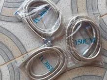 Shower-Hose Bathroom-Accessories Water-Pipe Soft Flexible Black 2m Chrome-Plating Rainfall