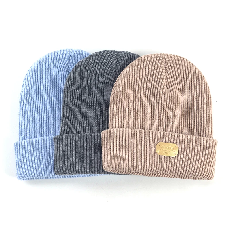 

Geebro Men Autumn New Warm Ribbing Elastic Beanies Women Fashion Soft Solid Color Skullies Hat Winter Casual Elastic Cap Bonnet