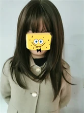 EASIHAIR-Peluca de BoBo marrón oscuro con flequillo, sintética, ondulada, de capa media, para mujeres negras, Cosplay, fiesta, resistente al calor, Natural