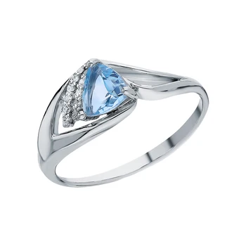 

Silver ring with Topaz and cubic zirconia sunlight sample 925