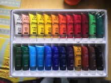 Pintura acrílica profesional de 12/24 colores 15ml tubos pintura de dibujo pigmento cuadro de pared pintado a mano para artista DIY