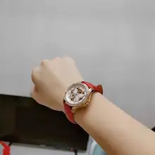 OLEVS-Reloj de cerámica de lujo para mujer, pulsera mecánica automática de negocios, relojes de pulsera, esqueleto resistente al agua, regalos