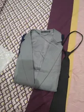 Esmoquin gris de 3 piezas para boda, trajes formales para hombres, conjunto de chaqueta, chaleco de doble botonadura con pantalones azules reales, traje de moda para hombre