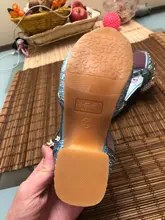 Disney-sandalias de princesa Frozen 2 para niñas, zapatos de cristal, tacón alto, pasarela, espectáculo