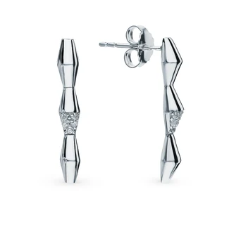 

Silver earrings with cubic zirconia sunlight