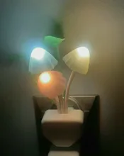 Luminaria-Lamp Mushroom Night-Light Us-Plug LED Induction-Dream Novelty Fungus 220V EU