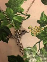 Collar de dragón de espada para hombre, joyería de personalidad, colgantes de Metal, cadena de eslabones de collares, collar, gargantilla de 50cm