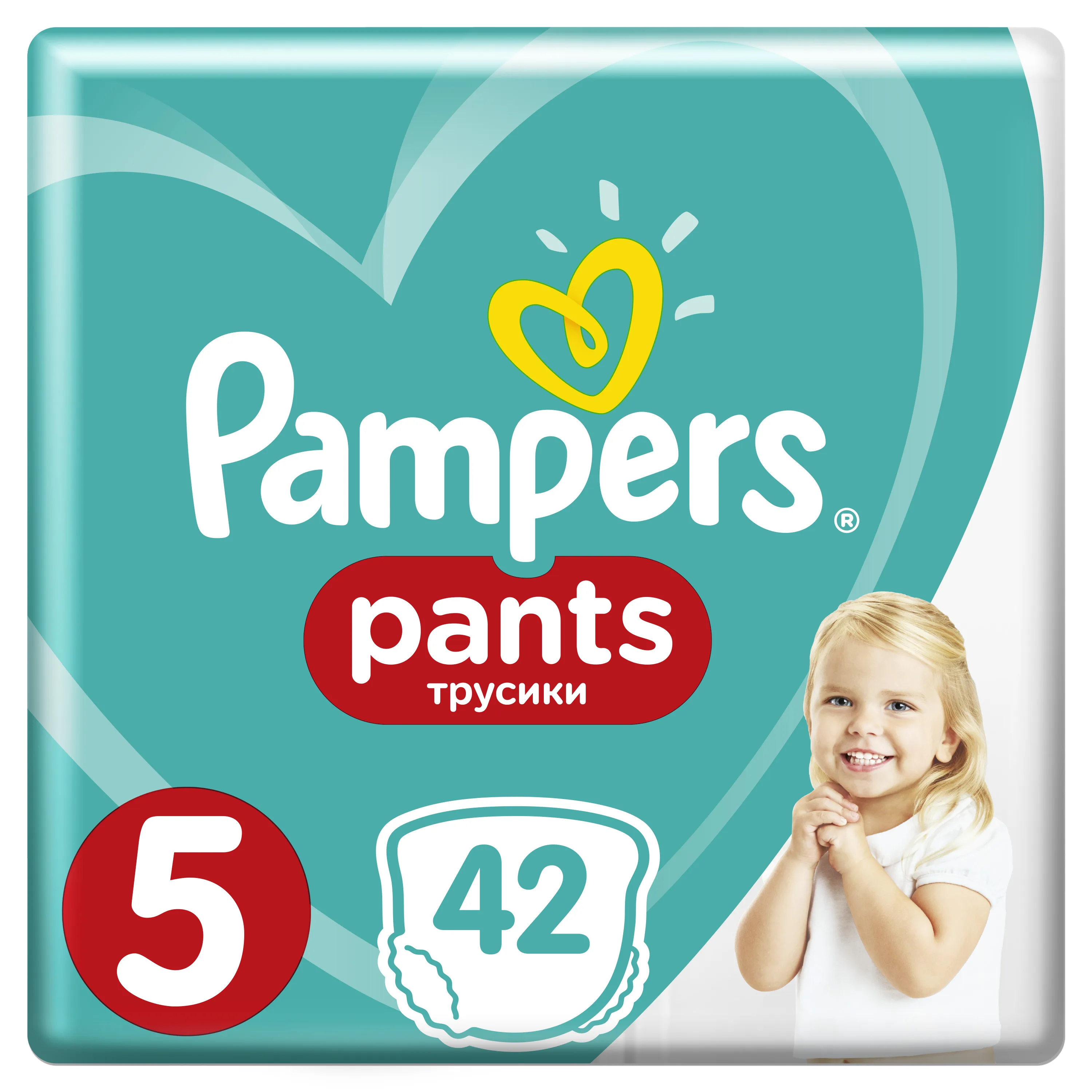 Трусики Pampers Pants 12-17 кг, размер 5, 42 шт
