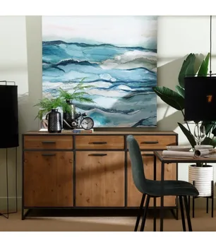 

DRESSER BROWN-BLACK WOOD/METAL 150X48X83 CM