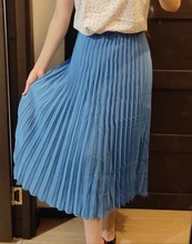 Maxi Skirt Pleated Spring Flared Multi-Colors High-Waist Casual Fashion Women Summer