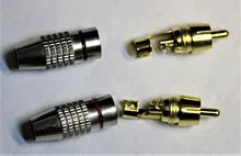 Conector macho RCA sin soldadura, adaptador de enchufe para enchufe de Cable de Audio, vídeo, CCTV, cámara, sin soldadura, alta cantidad, 1/4/10 Uds.