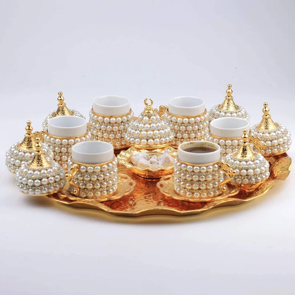 B1-Turkish-Coffee-Sets-Turkish-Cups-Set-Made-in-Turkey-Arabic-Coffee-Sets-Set-of-6-Pearl-Swarovski-Stone-Covered-Handmade-Tea-Cups-Set-Espresso-Set-Copper-Coffee-Set-Turkish-Coffee-Cups-Sets-Gold-Silver-