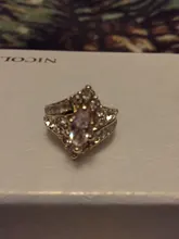 Clásico de lujo blanco Oval anillo de oro CZ propuesta de matrimonio de las mujeres bien regalo de la joyería de moda de fiesta de novia anillo de compromiso