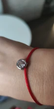 BPPCCR-pulsera de circonia cúbica para mujer, con diamantes de imitación redondos brillantes, pulsera de hilo de cuerda roja trenzada, pulseras de la suerte, Color plata