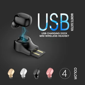 

100PCS Wireless Bluetooth Headset X11 Car Bluetooth Headset USB Magnetic Charging Mini Bluetooth HeadseT