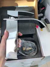 Sink-Faucet Washbasin-Tap Cold-Water-Mixer Brass Bathroom Black Deck Mounted Hot